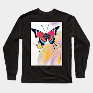 2 PRETTY RED BUTTERFLIES Long Sleeve T-Shirt